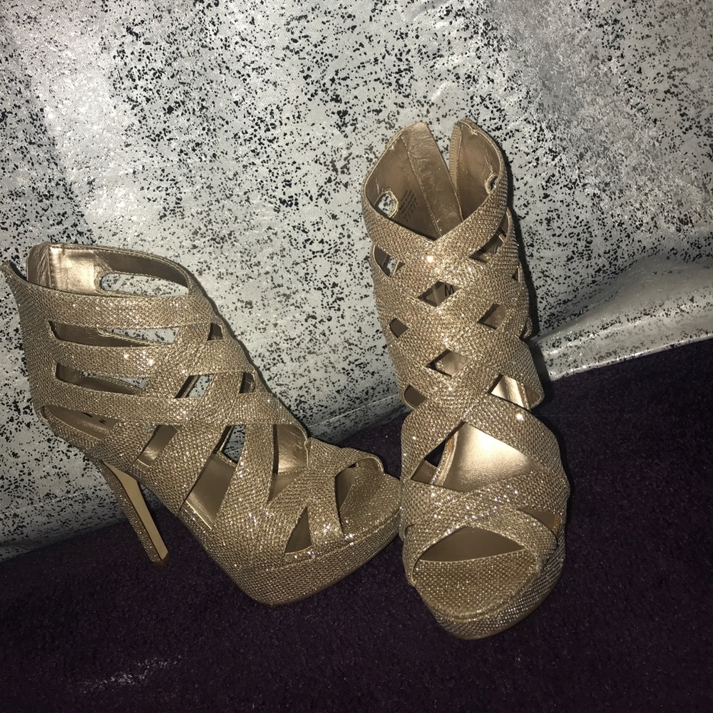 Sparkly Gold Heels